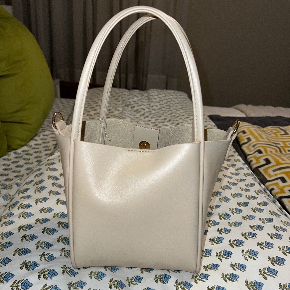 Anthropologie Mini Hollace Tote in Cream